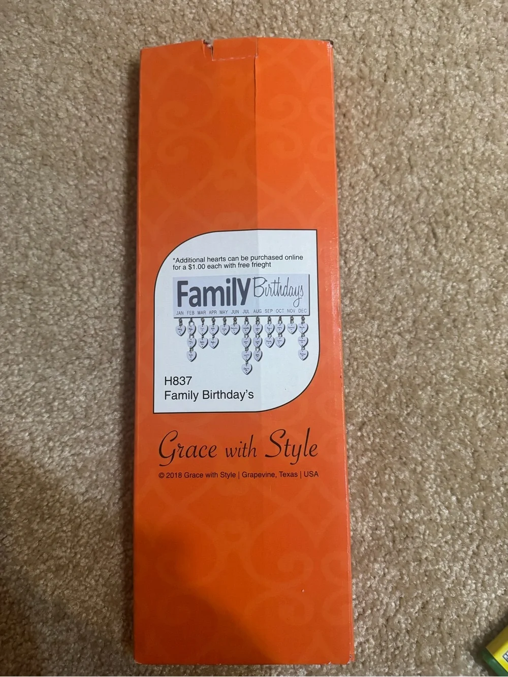 Family Birthday's Orange Hanging Banner